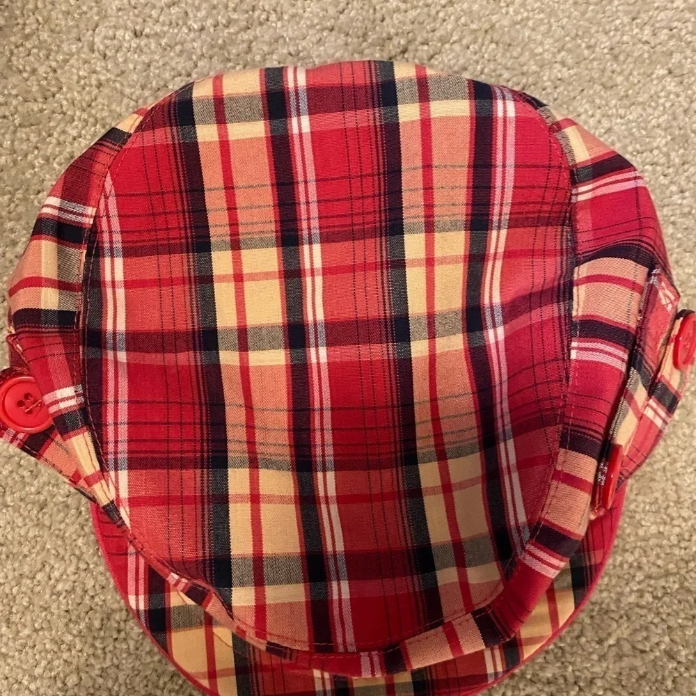 Girls Pink Plaid Hat
